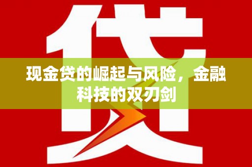 五华现金贷的崛起与风险，金融科技的双刃剑