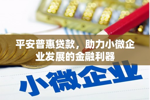 五华平安普惠贷款，助力小微企业发展的金融利器