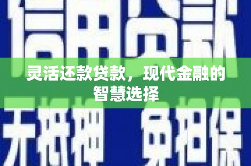 五华灵活还款贷款，现代金融的智慧选择